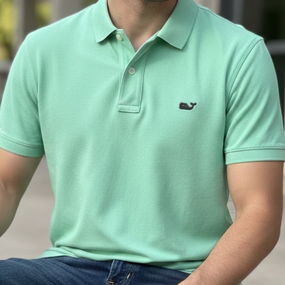 Vineyard Vines Men's Green Polo Shirt